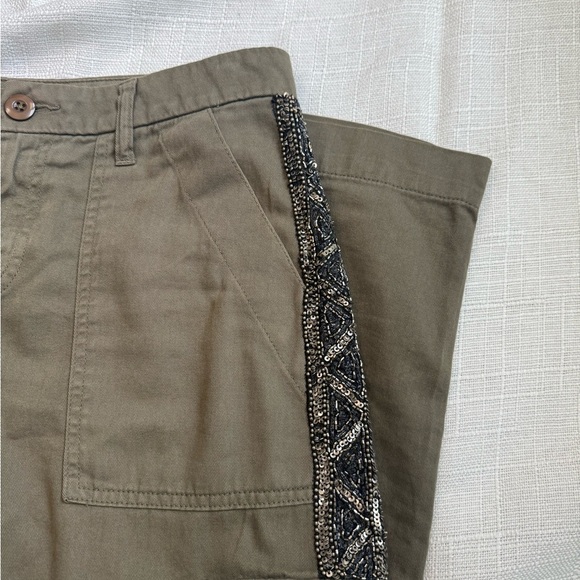 Joie Khaki Cargo Pants with Side Detail - Picture 3 of 5